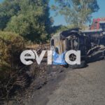 Θανατηφόρο τροχαίο με έναν νεκρό στο Αλιβέρι της Εύβοιας