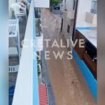 Εικόνες «αποκάλυψης» στην Κρήτη: σφοδρές πλημμύρες και αποκλεισμένες περιοχές