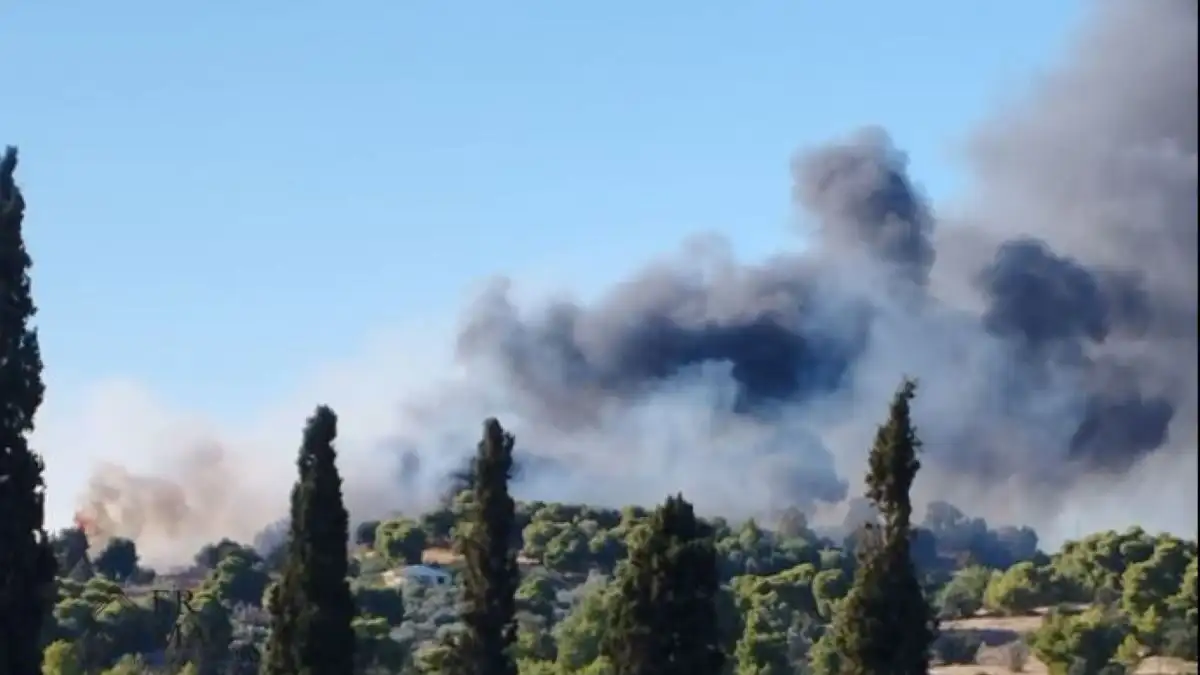 Φωτιά τώρα: Μήνυμα 112 για εκκένωση προς Πόρτο Χέλι και τεράστια μάχη με τις φλόγες