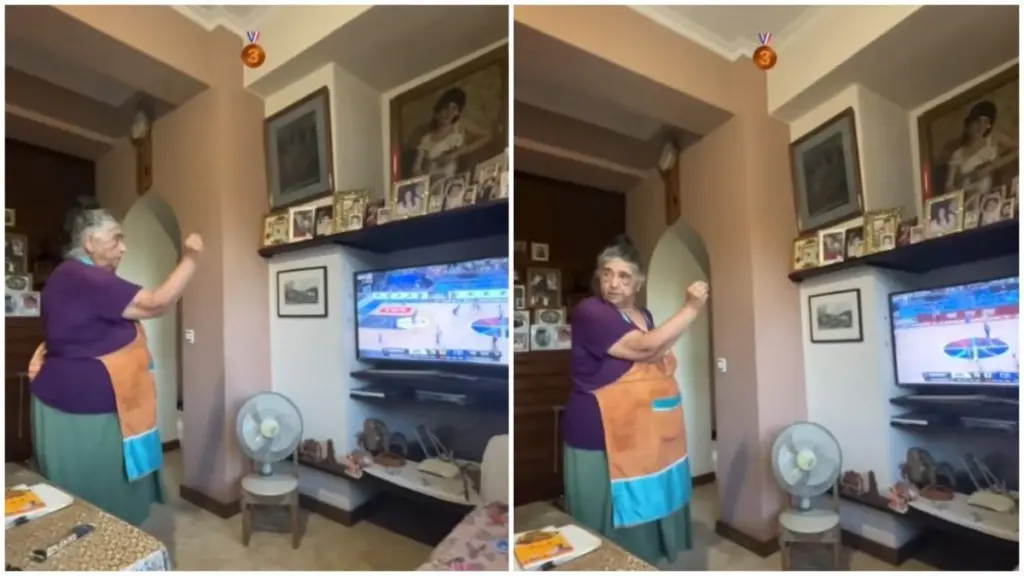 Viral γιαγιά στο TikTok με ξεμάτιασμα της Εθνικής – Παράτησε το φαγητό που έφτιαχνε