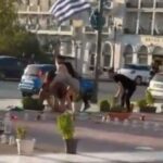 Χαμός στο Σύνταγμα: «Πλακώθηκαν» Παλαιστίνιοι και Ισραηλινοί στην πλατεία (video)