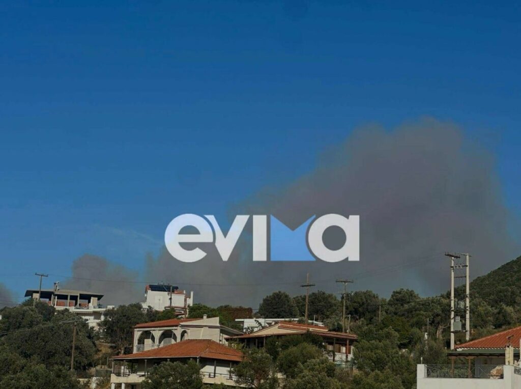 Φωτιά τώρα στην Εύβοια – Δίπλα στα σπίτια οι φλόγες