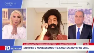 Ξανά στο OPEN ο viral μελισσοκόμος – Πέταξε «σπόντα» στην Μίνα Καραμήτρου (vid)