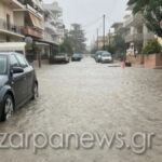 Δρόμοι έγιναν ποτάμια – Η Ελλάδα «πνίγεται» από τις καταιγίδες των τελευταίων ωρών