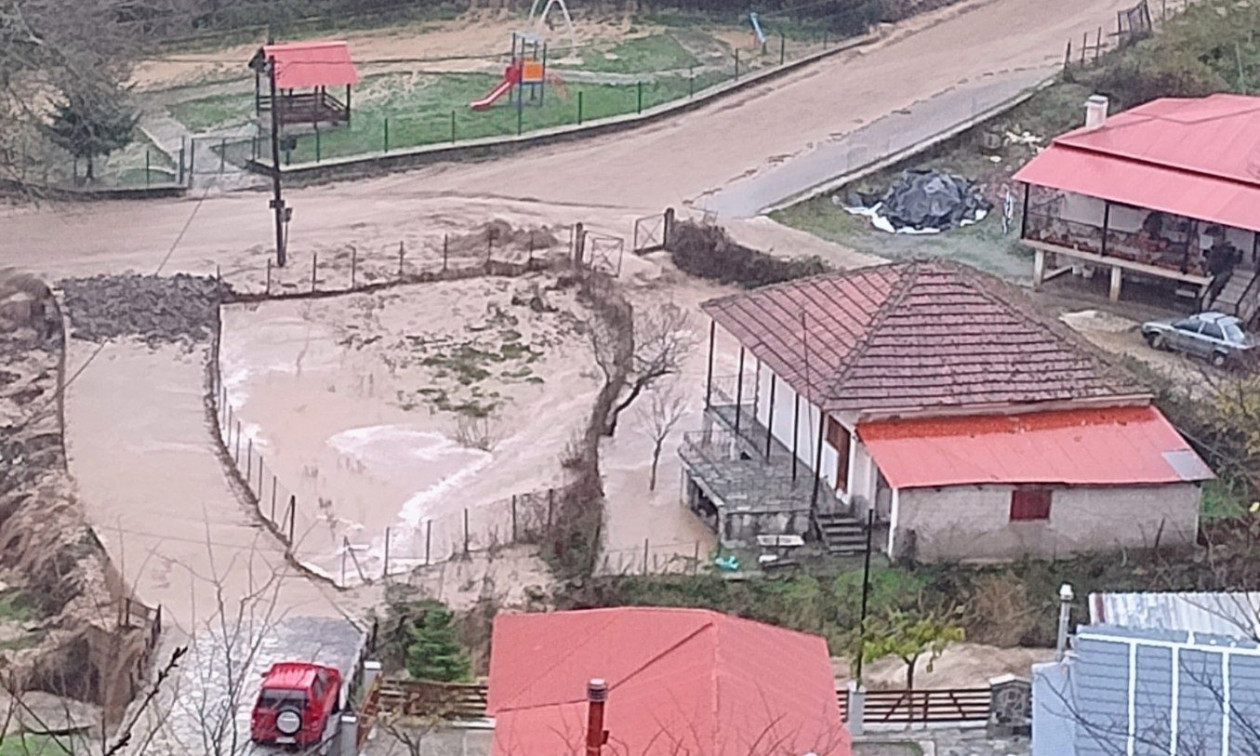 Σοβαρά προβλήματα από τις βροχές - Αποκλεισμένα χωριά στα Μετέωρα