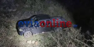 Σοβαρό τροχαίο στην Εύβοια: Αγροτικό έπεσε σε χαράδρα τα ξημερώματα – Ένας τραυματίας