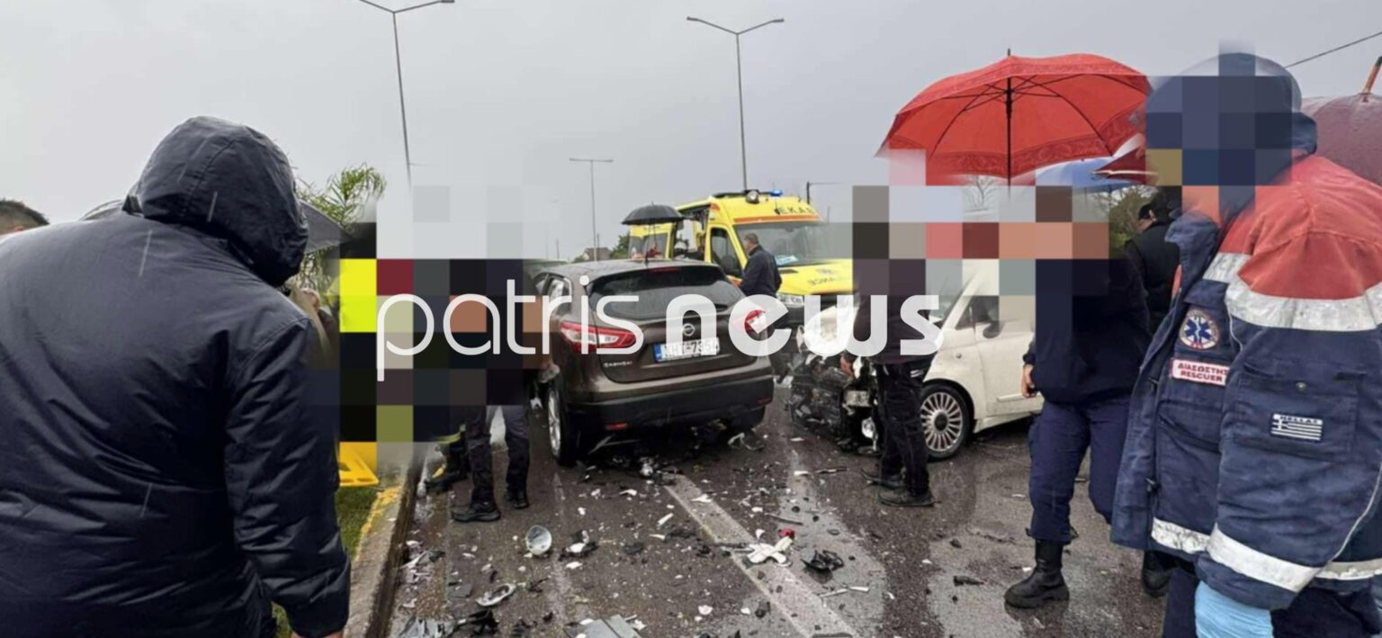 Πύργος: Σοβαρό τροχαίο στην Εθνική Οδό Πατρών–Πύργου με επτά τραυματίες