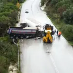 Σοκ! Δύο νταλίκες συγκρούστηκαν στην Ηγουμενίτσα