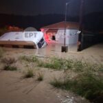 Κακοκαιρία Byron: Πλημμύρες και εγκλωβισμοί στη Φοινικούντα Μεσσηνίας