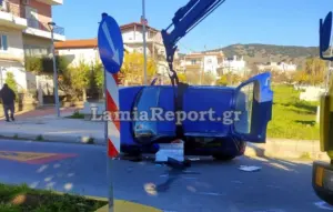 Σοβαρό τροχαίο στο κέντρο της Λαμίας