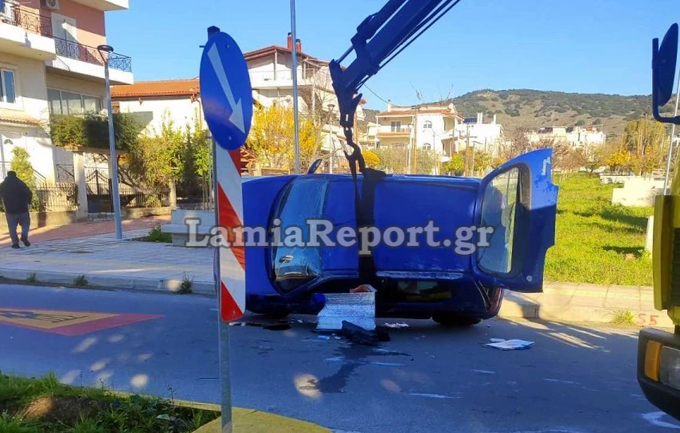 Σοβαρό τροχαίο στο κέντρο της Λαμίας