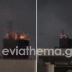 Φωτιά σε ξενοδοχείο στο κέντρο της Χαλκίδας – Μεγάλη επιχείρηση της πυροσβεστικής (video)