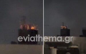 Φωτιά σε ξενοδοχείο στο κέντρο της Χαλκίδας – Μεγάλη επιχείρηση της πυροσβεστικής (video)