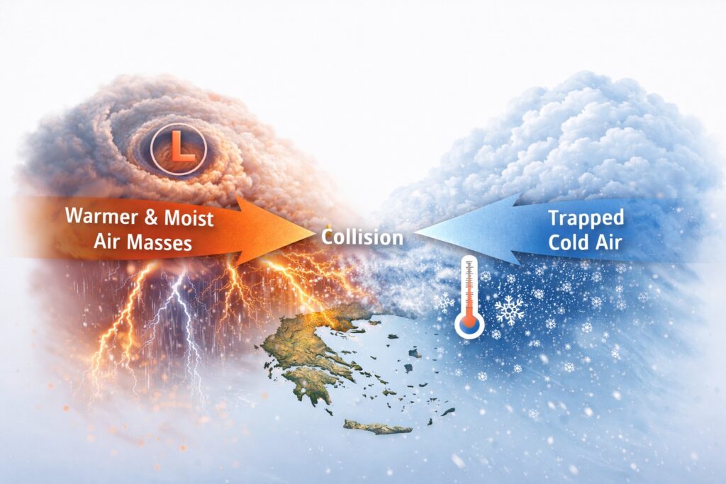 Καιρός: Το σπάνιο μετεωρολογικό φαινόμενο που αλλάζει το σκηνικό σε όλη την Ελλάδα – Η εξήγηση