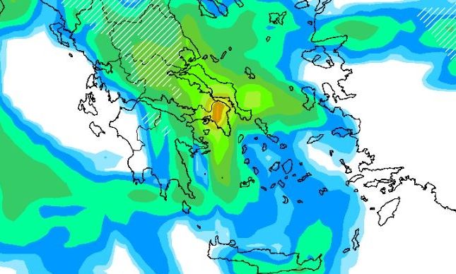 Κακοκαιρία στην Αττική: Οι «επικίνδυνες» ώρες της Τετάρτης με έντονες βροχές και καταιγίδες – Τι δείχνει το gfs Europe