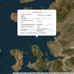 Δόνηση ανοιχτά της Λέσβου το βράδυ της Δευτέρας