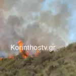 Φωτιά τώρα στα Σοφιανά Κορινθίας – Ισχυρές δυνάμεις στο σημείο